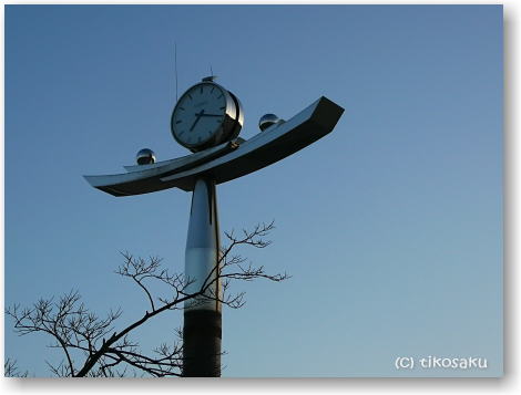 朝の白銀川調整池公園(大牟田市)にて