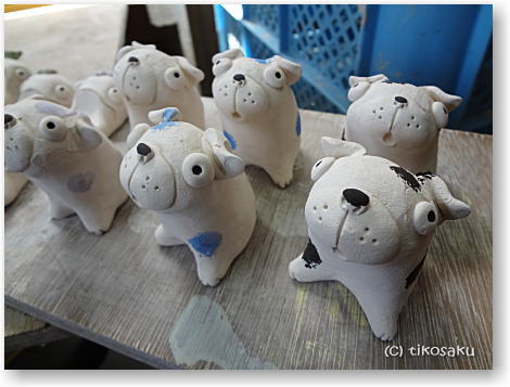 動物に絵付け
