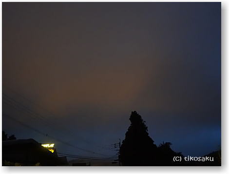 梅雨なのに夕焼け?