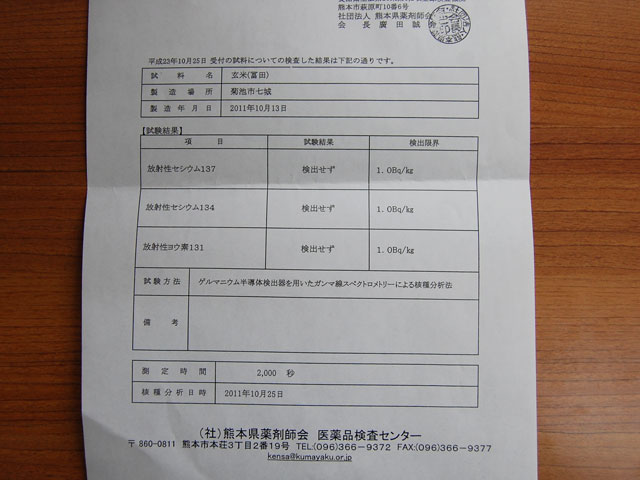 放射能検査